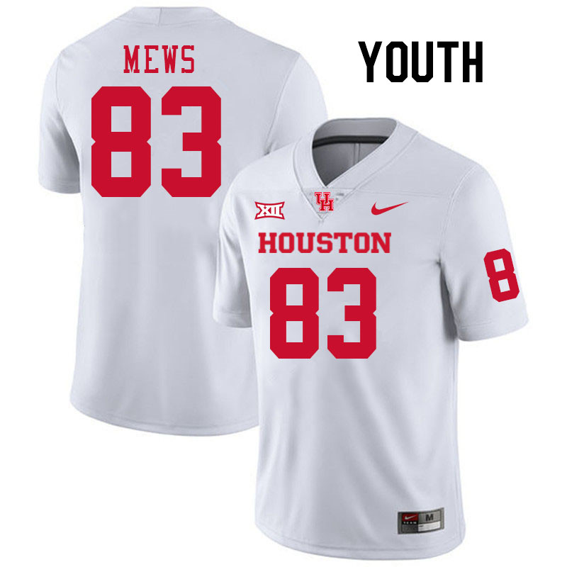 Youth #83 Mekhi Mews Houston Cougars College Football Jerseys Stitched-White